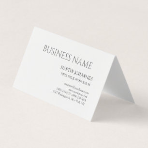 Carte De Visite Esthétique Professionnel Chic Noir & Blanc 