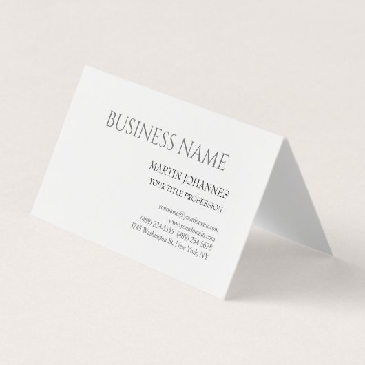 Carte De Visite Esthétique Professionnel Chic Noir & Blanc (Devant)