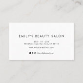 carte de visite esthétique professionnel moderne (Dos)