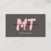 Carte De Visite Esthétique rose moderne, Braid, PMU Lash Tech (Devant)