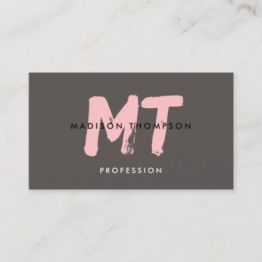 Carte De Visite Esthétique rose moderne, Braid, PMU Lash Tech (Devant)