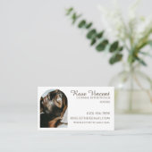 Carte De Visite Esthétique Simple Moderne Spa Beauté Wellness Clea (Debout devant)