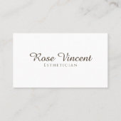 Carte De Visite Esthétique Simple Moderne Spa Beauté Wellness Clea (Dos)