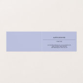 Carte De Visite Esthétique Simple Professionnel Lilas & Blanc Mode (Extérieur déplié)