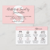 Carte De Visite Esthétique Soins postérieurs du visage (Devant / Derrière)