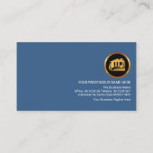 Carte De Visite Estimateur des coûts de construction Gold de la co (Dos)