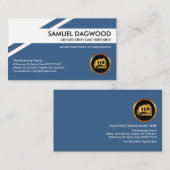 Carte De Visite Estimateur des coûts de construction Gold de la co (Devant / Derrière)