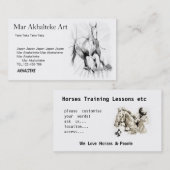 Carte de visite et cheval (Devant / Derrière)