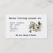 Carte de visite et cheval (Dos)