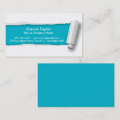 Carte De Visite Et Originale conception de papier déchirée par (Devant / Derrière)