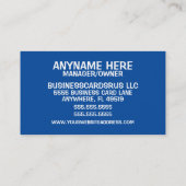 Carte De Visite Établissement de garderie (Dos)