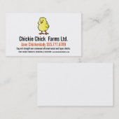 Carte De Visite Établissement d'incubation moderne de poulet de (Devant / Derrière)