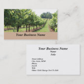 Carte De Visite Établissement vinicole et vignoble (Devant / Derrière)