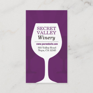Carte De Visite Établissement vinicole pourpre moderne