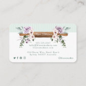 Carte De Visite Étanche à rouleaux de la boulangerie à l'aquarelle (Dos)