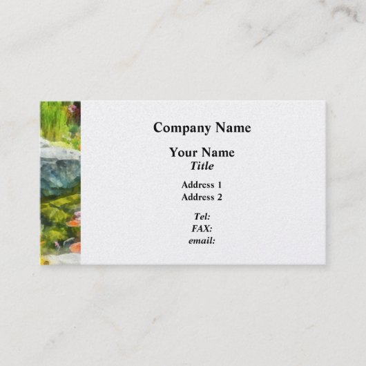 Carte De Visite Étang de Koi (Devant)