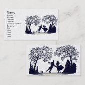 Carte De Visite Étang de patinage de glace - silhouette (Devant / Derrière)
