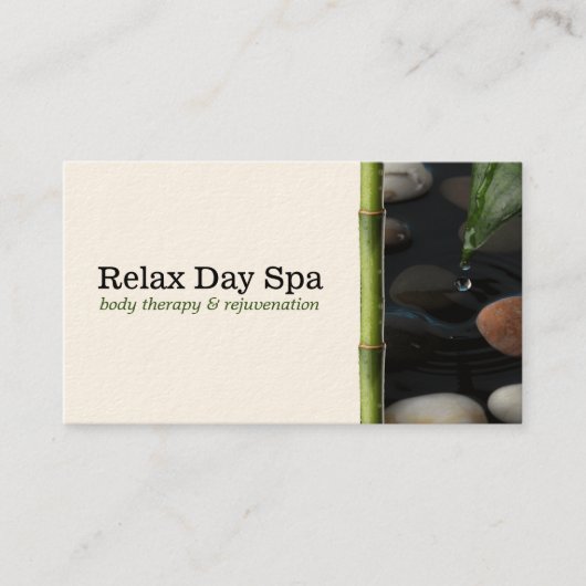 Carte De Visite Étang et bambou (Devant)