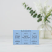 Carte de visite Étapes 1-2-3 (Debout devant)