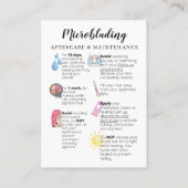 Carte De Visite Étapes de la microfacturation de la guérison et de (Dos)