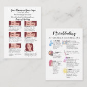 Carte De Visite Étapes de la microfacturation de la guérison et de (Devant / Derrière)