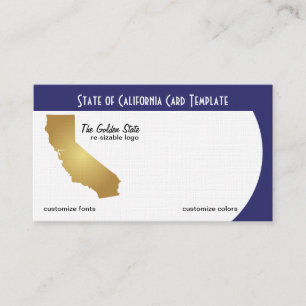 Carte De Visite État d'or du logo de la Californie