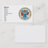 Carte De Visite État du sceau du New Jersey (Devant / Derrière)