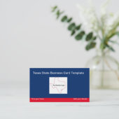 Carte De Visite État du Texas rouge, bleu blanc (Debout devant)