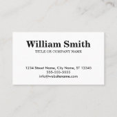 Carte De Visite États-Unis : 5,1 cm x 8,9 cm (Dos)