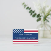 Carte De Visite États-Unis Drapeau américain étoiles et rayures (Debout devant)