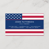 Carte De Visite États-Unis Drapeau américain étoiles et rayures (Devant)