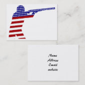 Carte De Visite Etats-Unis Fusillade patriotique (Devant / Derrière)