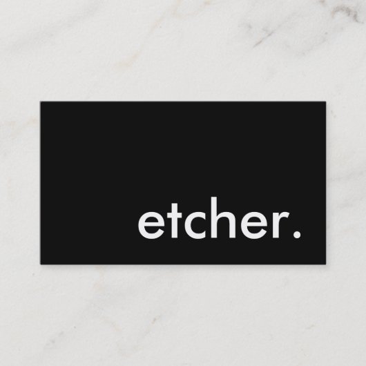 Carte De Visite etcher. (Devant)