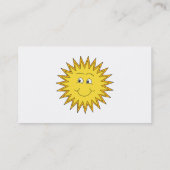 Carte De Visite Été jaune Sun avec un visage heureux (Dos)