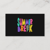Carte De Visite Été Pause Enseignants Vie Leopard Bolt Vacation W (Dos)