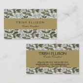 Carte De Visite Été Périwinkel Fleur Plutôt Élégant Floral (Devant / Derrière)