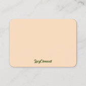 Carte De Visite Été tournesol (Dos)