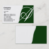 Carte De Visite Éteint - Vert foncé (Devant / Derrière)