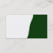 Carte De Visite Éteint - Vert foncé (Dos)