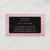 Carte De Visite Étendue de cheveux or Rose (Dos)