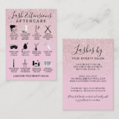 Carte De Visite Étendues de Parties scintillant rose Mauve (Devant / Derrière)