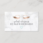 Carte De Visite Étendues de rose en marbre minimal moderne or (Devant)