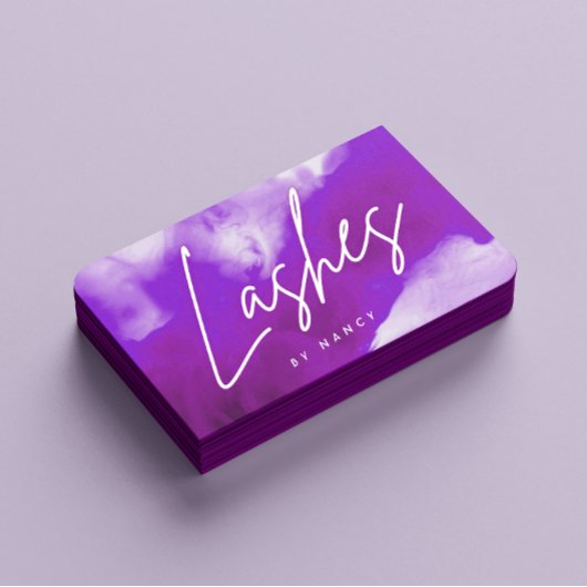 Carte De Visite Étendues d'Eyelash pour le néon et le pourpre