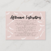 Carte De Visite Étendues Eyelash Rose et Black Lashes (Devant)