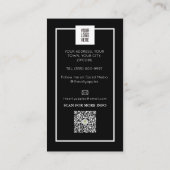 Carte De Visite Étendues Eyelash rose et noir (Dos)