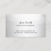 Carte De Visite Étendues Eyelash Silver Modernes Lashes (Dos)