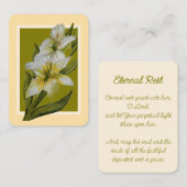 Carte De Visite Eternal Rest Prayer Card (Devant / Derrière)