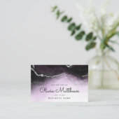 Carte De Visite Ethereal Mist Ombre Ultra Violet Aquarelle Moody (Debout devant)