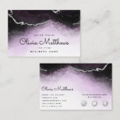 Carte De Visite Ethereal Mist Ombre Ultra Violet Aquarelle Moody (Devant / Derrière)