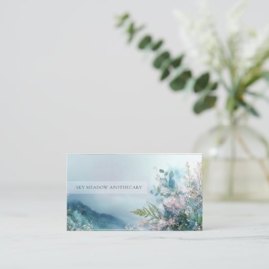 Carte De Visite Ethereal Misty Mountain Botanique (Debout devant)